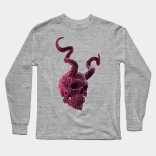 PINK HUNTER SKULL WITH HORNS Long Sleeve T-Shirt